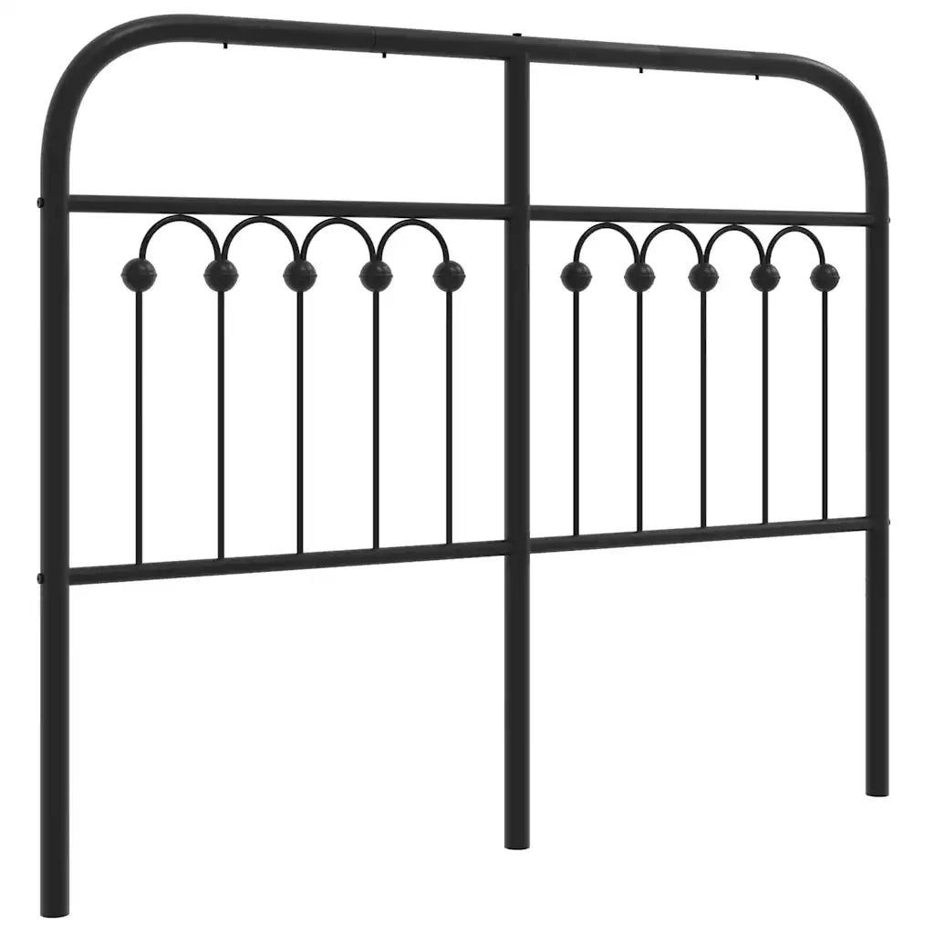Testiera | Testata di Ricambio in Metallo Nero 120 cm