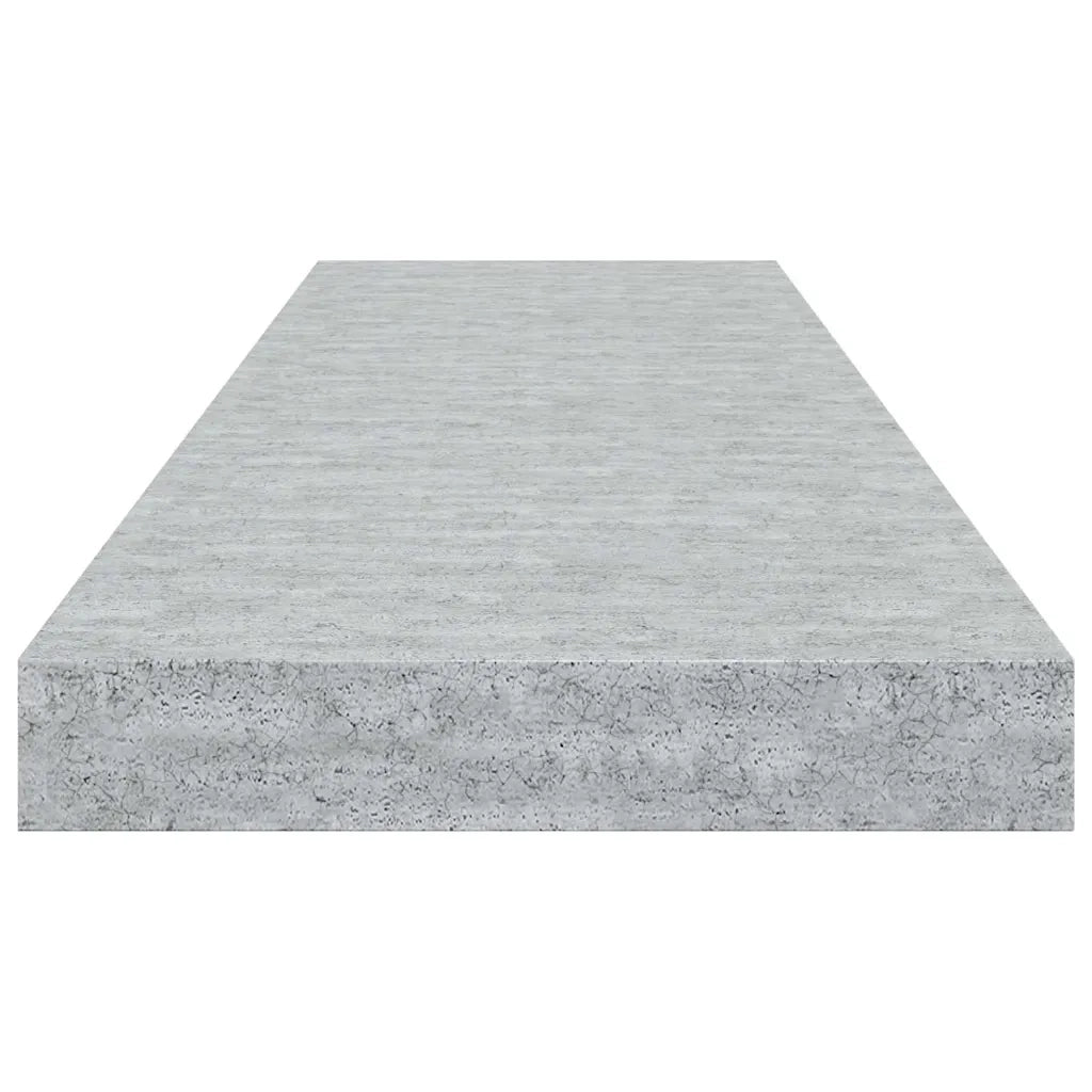 Scaffali a Parete 2 pz Grigio Cemento 80x23,5x3,8 cm in MDF 326601