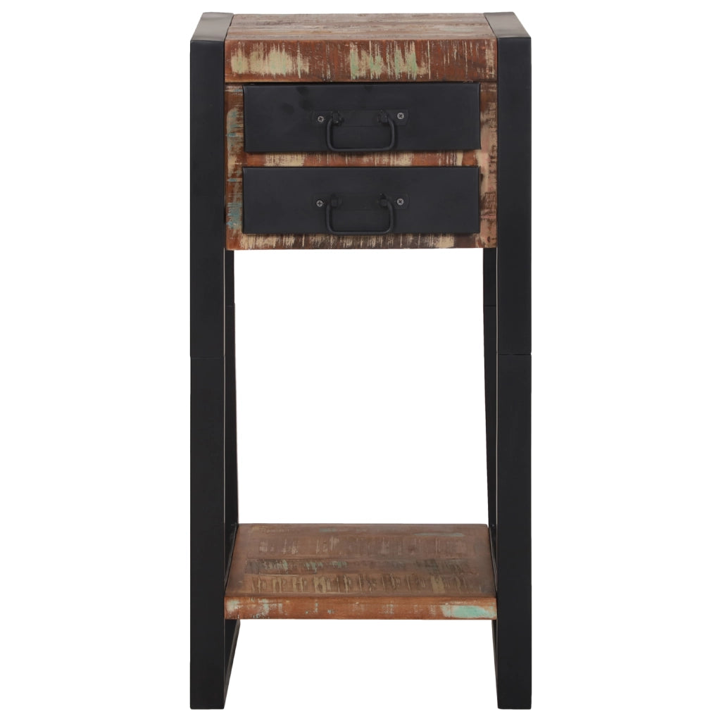 Supporto Telefonico Multicolore 40x40x80 cm Legno Massello Recuperato