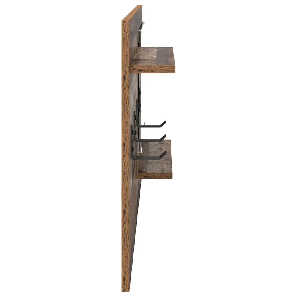 Appendiabiti a muro con specchio Legno vecchio 90 x 10 x 50 cm CFW8466880