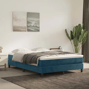 Struttura Letto a Rete a Molle-Giroletto Blu Scuro 140x190 cm in Velluto 727792