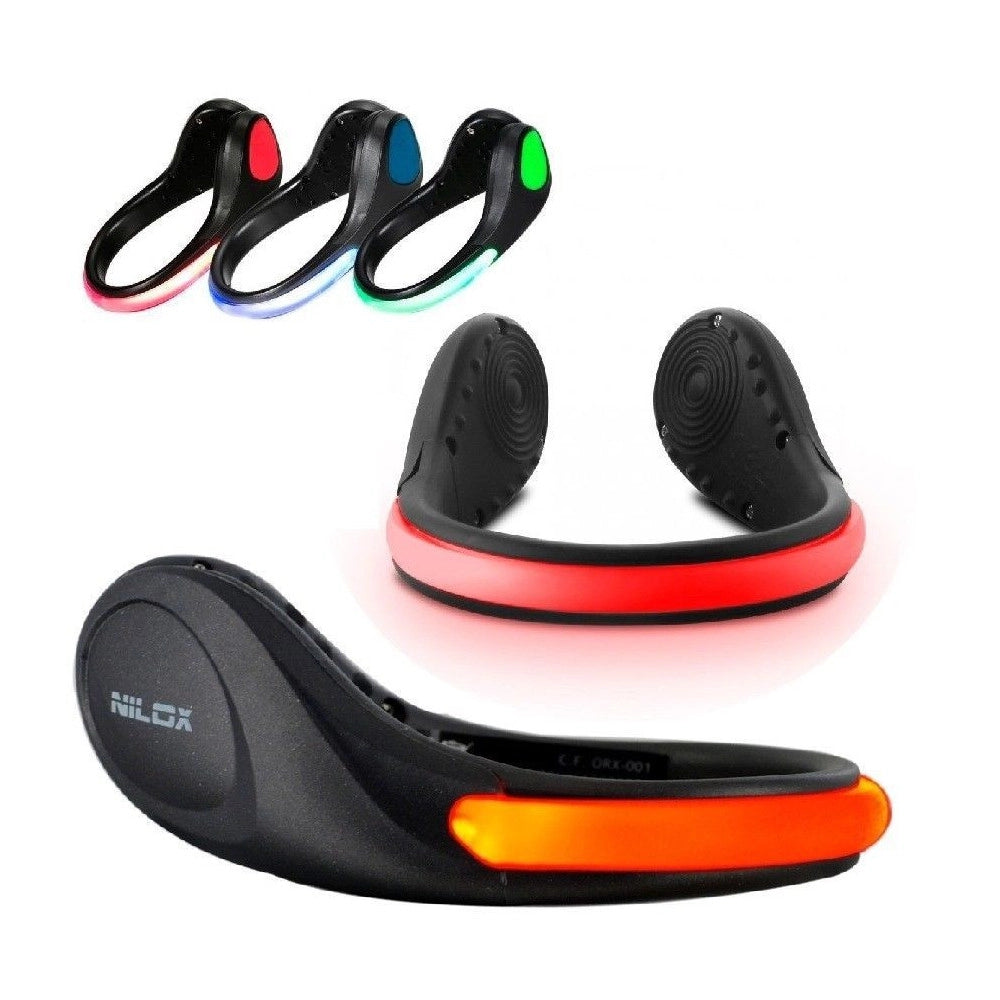Trade Shop - Luce Led Per Scarpe Clip Visibilità Notturna Sicurezza Jogging Corsa -