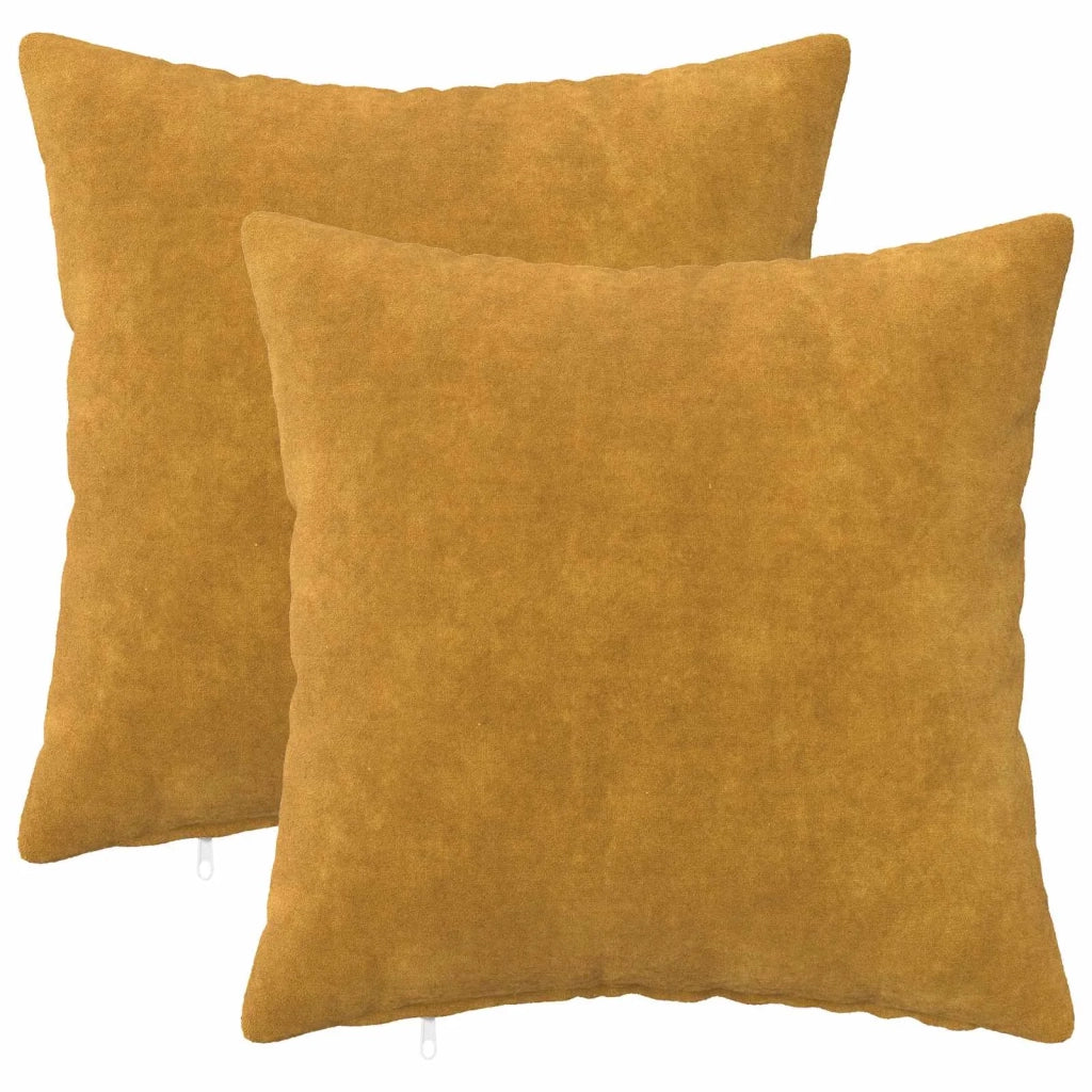 Cuscino con cuscino HEERLEN 2 pz Giallo Fleece in microfibra 926617
