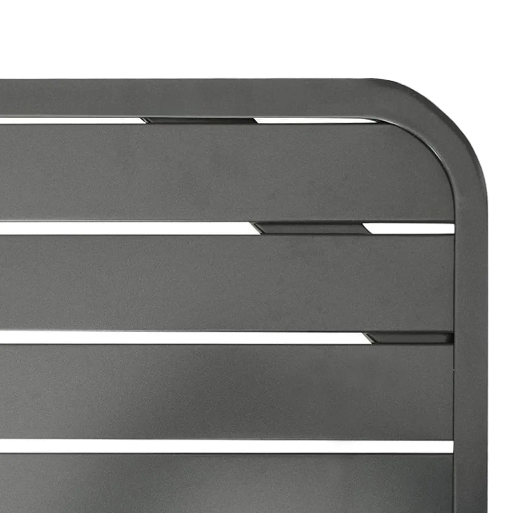 Set da Pranzo da Giardino 9 pz in Acciaio Grigio Scuro 46633