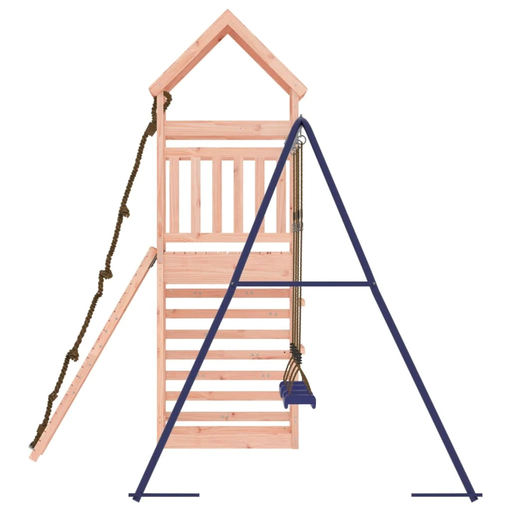 Altalena parco giochi da esterno scivolo altalena robusta giochi da giardino 316 x 257 x 264 cm legno massello di abete Douglas 02_0004778