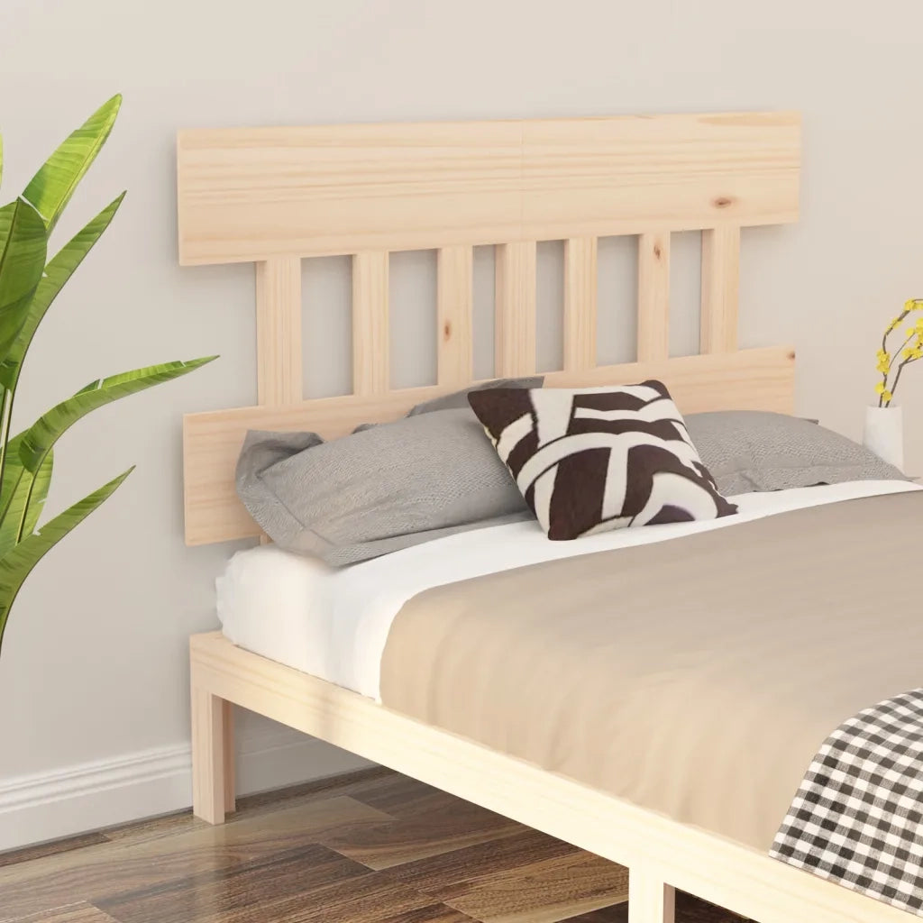Testiera per Letto-Testata-Testiera Decorativa 143,5x3x81 cm in Legno Massello di Pino