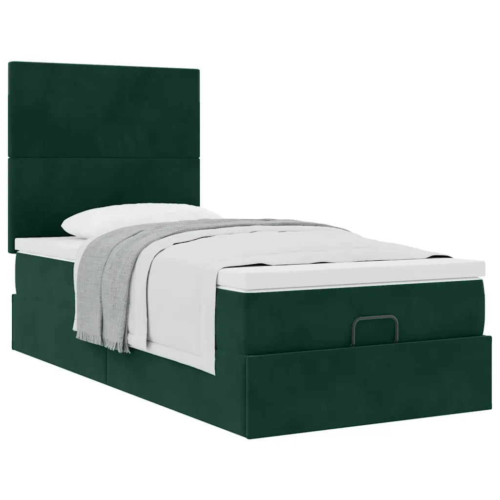 Struttura Letto Pouf con Materassi 100x200 cm Velluto 3313382