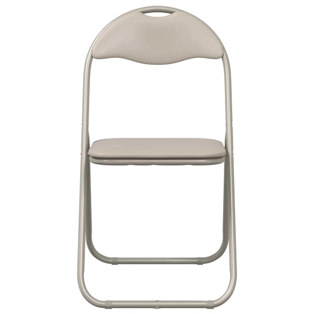 Sedia pieghevole 8 pcs Sabbia 48 x 43,5 x 81 cm Pelle Sintetica