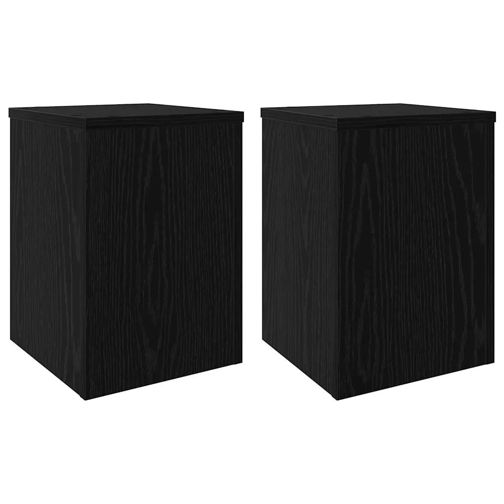 Supporto per piante 2 pcs Rovere Nero 25 x 25 x 35 cm 869230