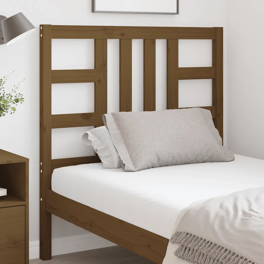 Testiera per Letto Ambra 96x4x100 cm in Legno Massello di Pino 817823