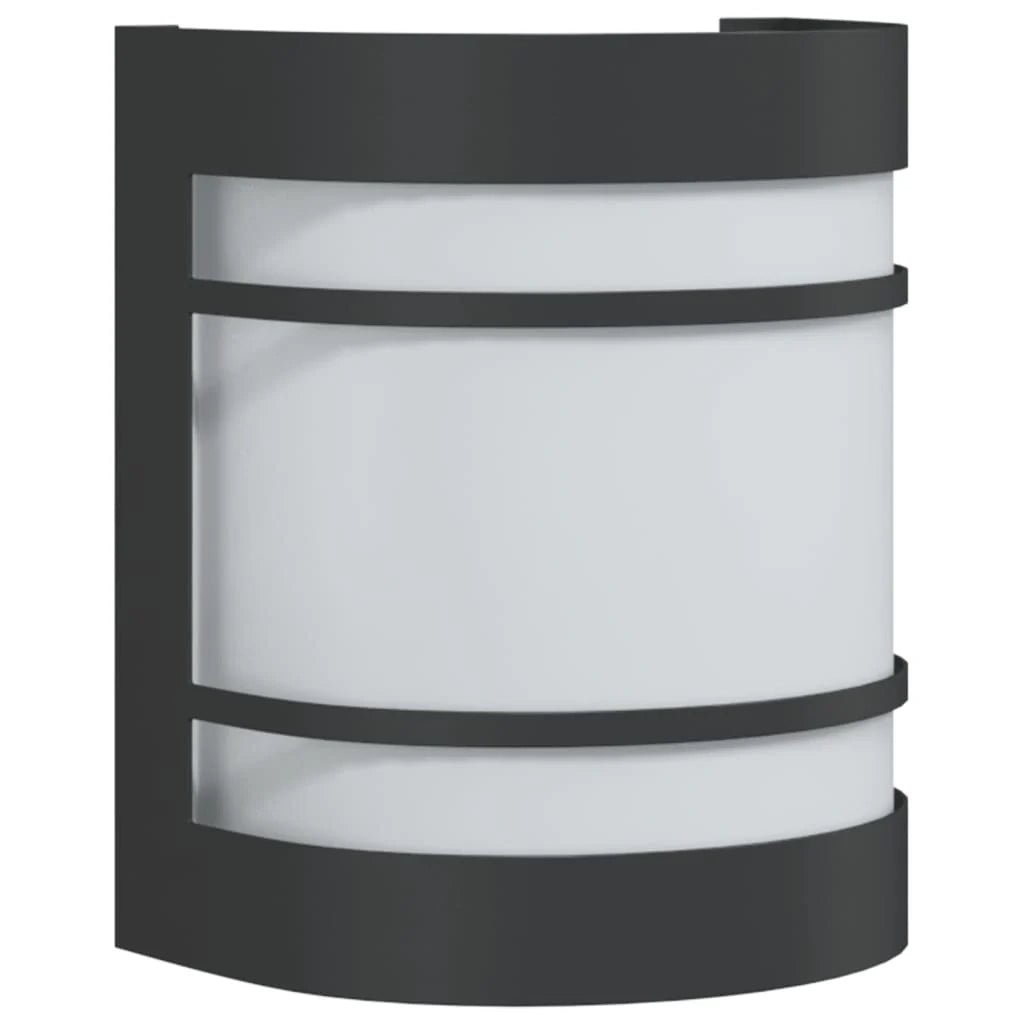 Applique da esterno dal design moderno per giardino 13,5 x 10,5 x 16,5 cm acciaio inox nero 02_0056610