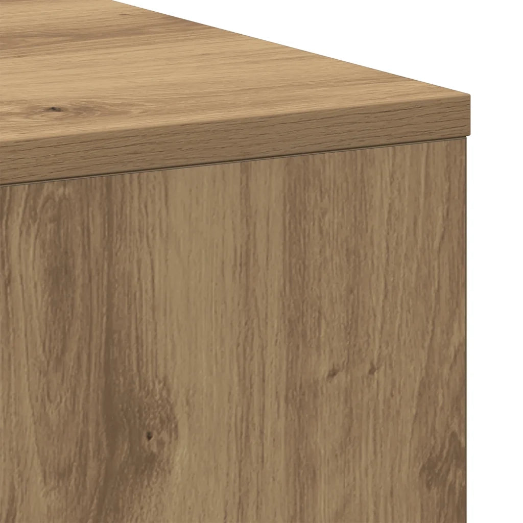Mobile da Bagno Stretto con Ruote Rovere Artigianale Truciolato