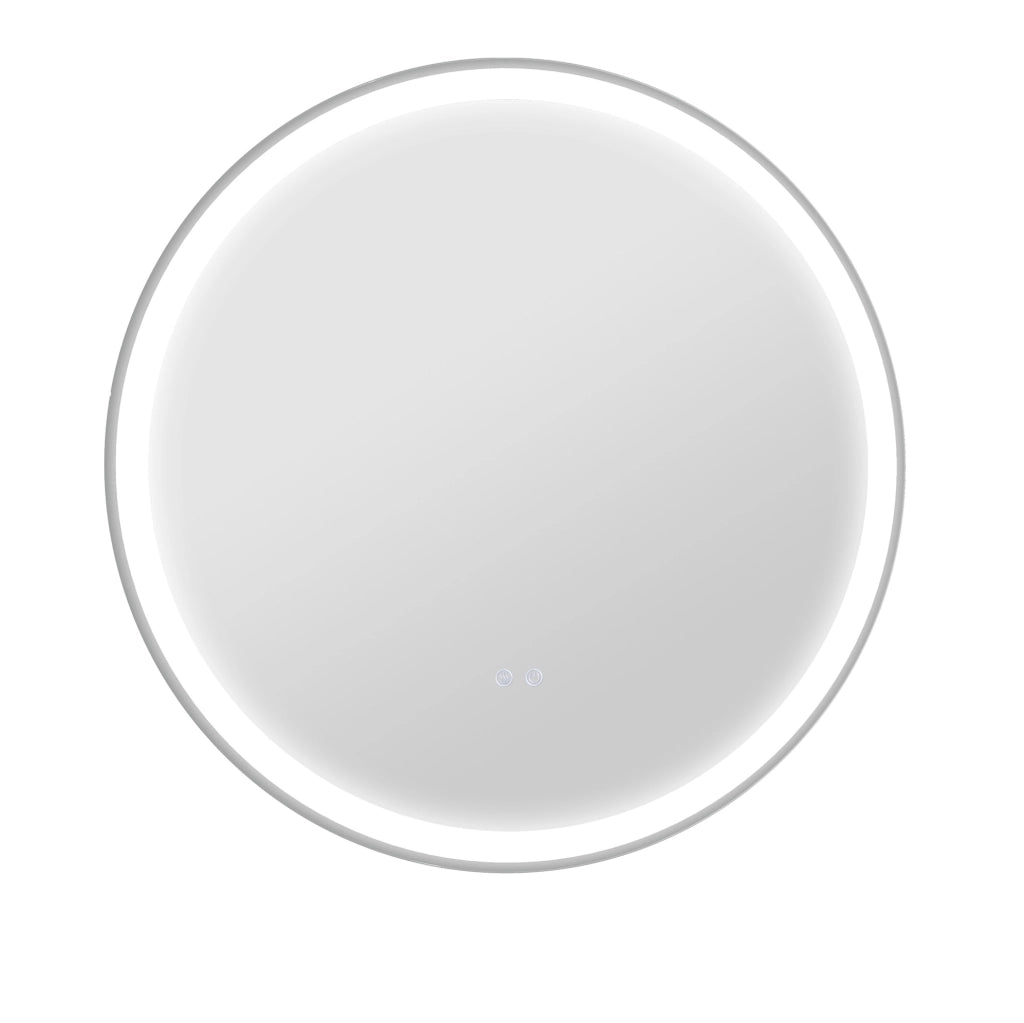 Specchio da bagno LED rotondo Ø 60 cm bianco in alluminio, touch, antiappannamento