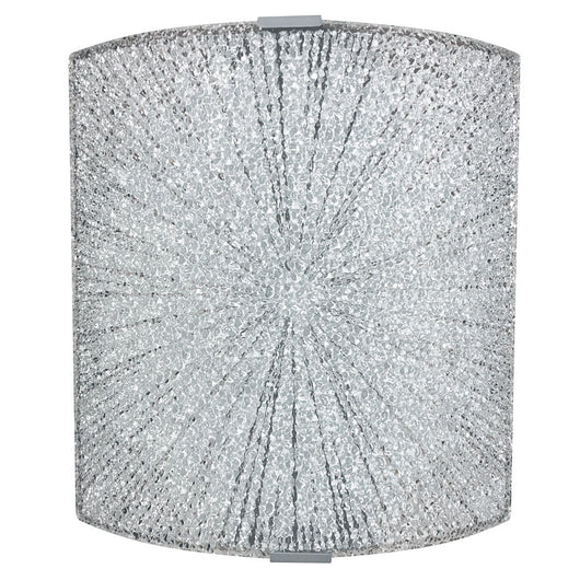 Applique 1xE27 Finali Cromo Vetro Lastra Diamantino Decoro Tagli E-Energy Mina