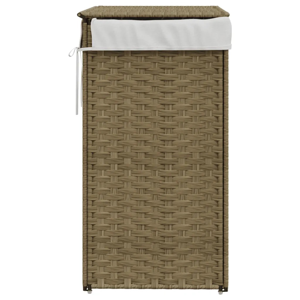 Cesto Portabiancheria con Coperchio 46x33x60 cm Polyrattan CFW2589886