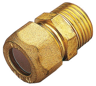 RACCORDO OTTONE DIRITTO BICONO M/GAS 14X1/2- TIEMME- 10,0 pz