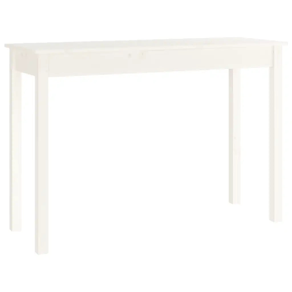Tavolo Consolle Bianco 110x40x75 cm in Legno Massello di Pino cod mxl 15041