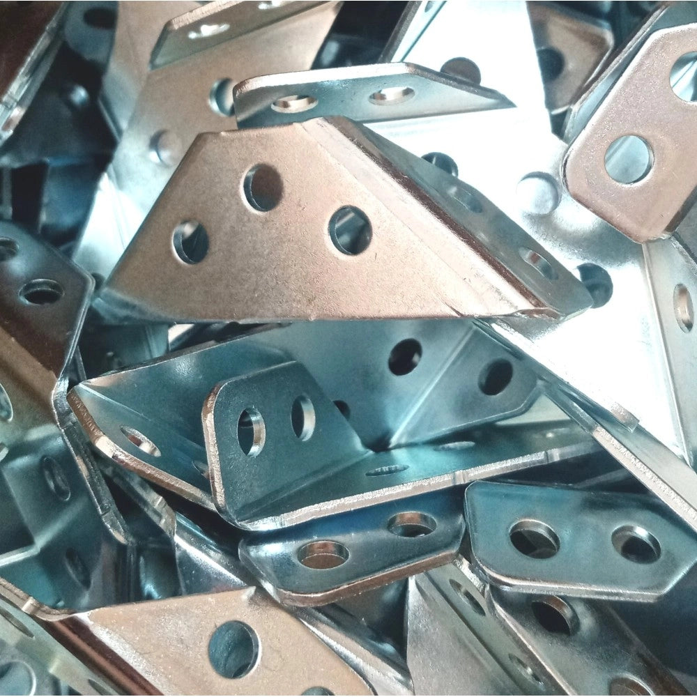 Piastrina angolare 19x63x15mm - 10pz supporto a 3 lati per riparazione e giunzione