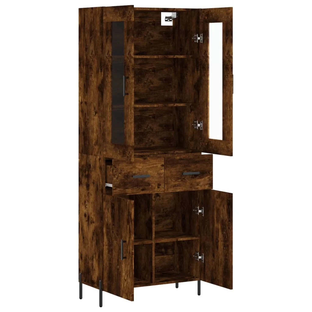 Buffet credenza cassettiera armadio mobile contenitore organizer cucina soggiorno salotto alto 69,5 x 34 x 180 cm legno ingegnerizzato marrone 02_0033504