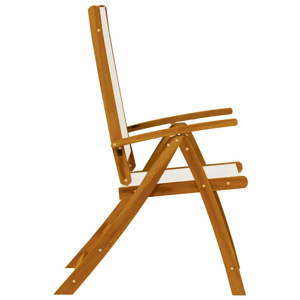 Sedie da Giardino Pieghevoli 4 pz Massello d'Acacia e Textilene 3279238