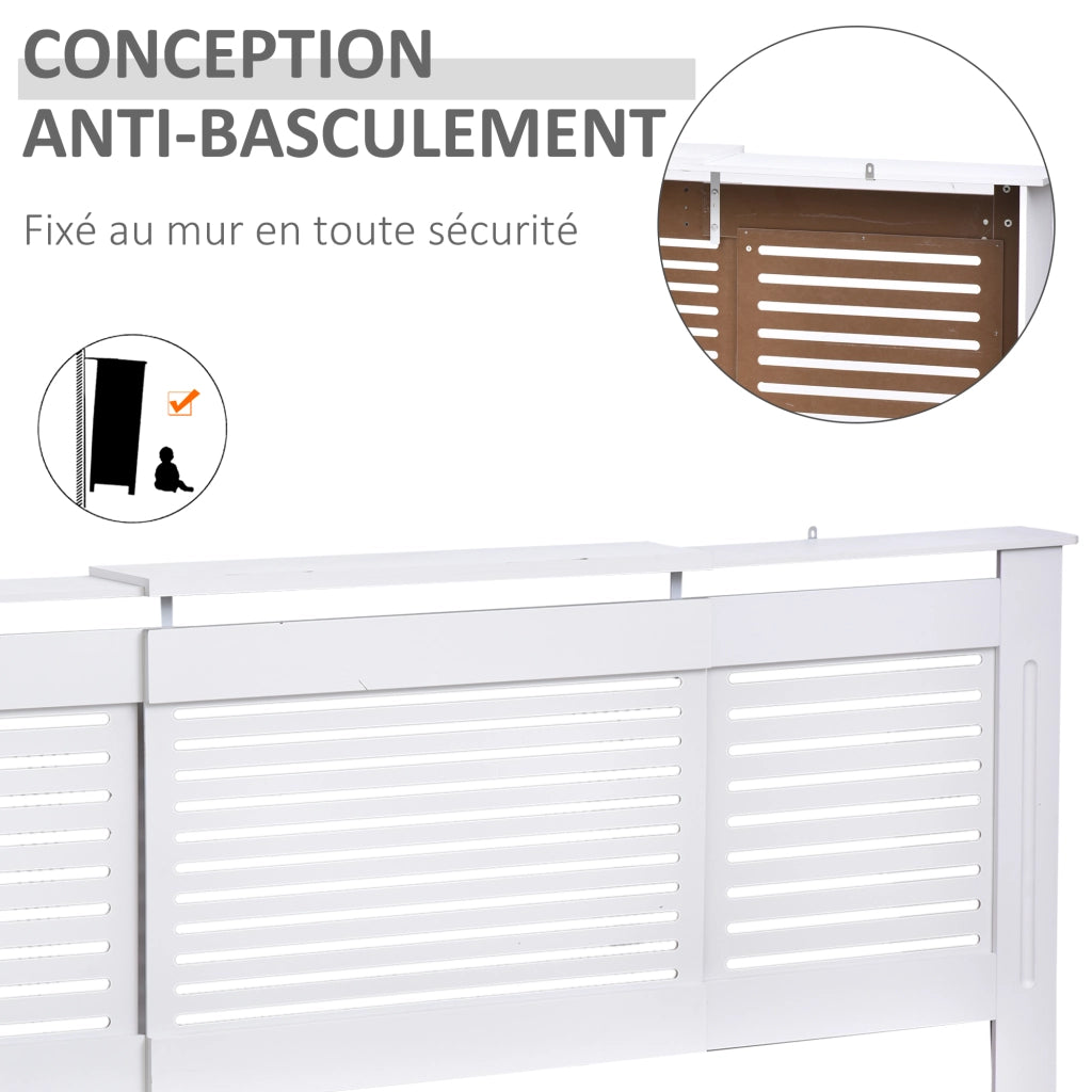 Mobile TV Design Moderno ¨C Zephmum ¨C Bianco 139-208,5x20,5x82,5 cm