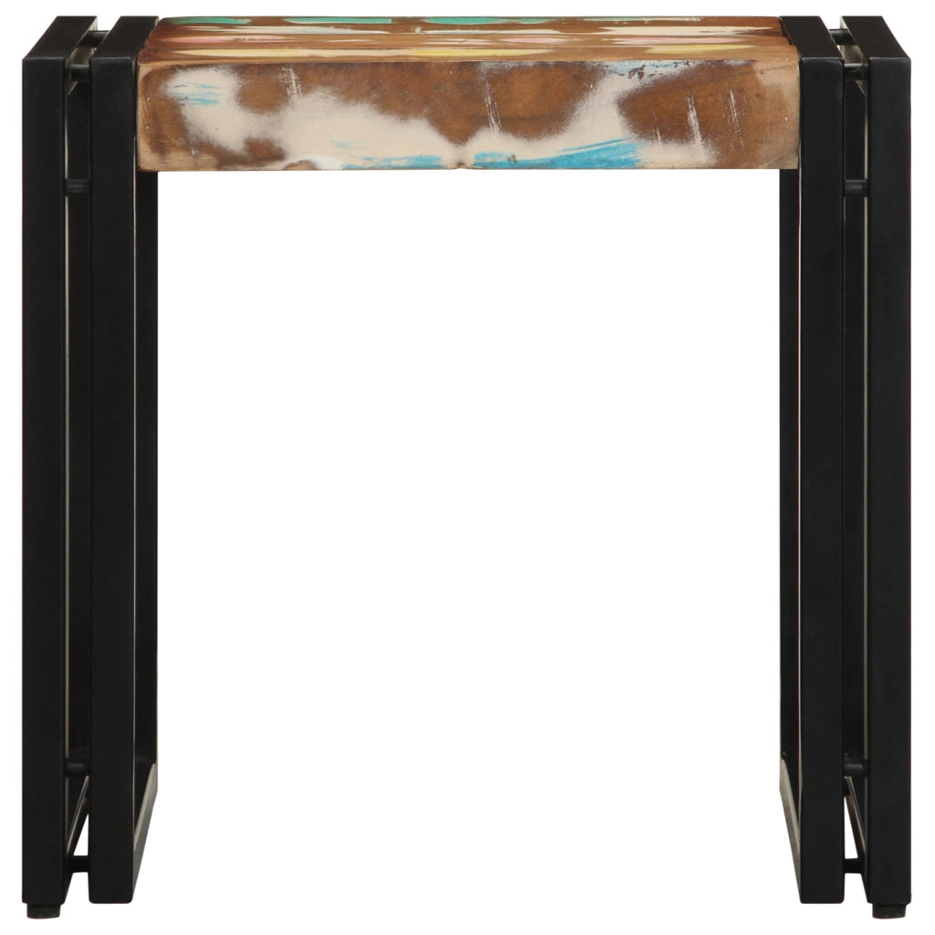 Tavolino da caffÃ¨ Multicolore 40x50x38 cm Legno Massello Recuperato
