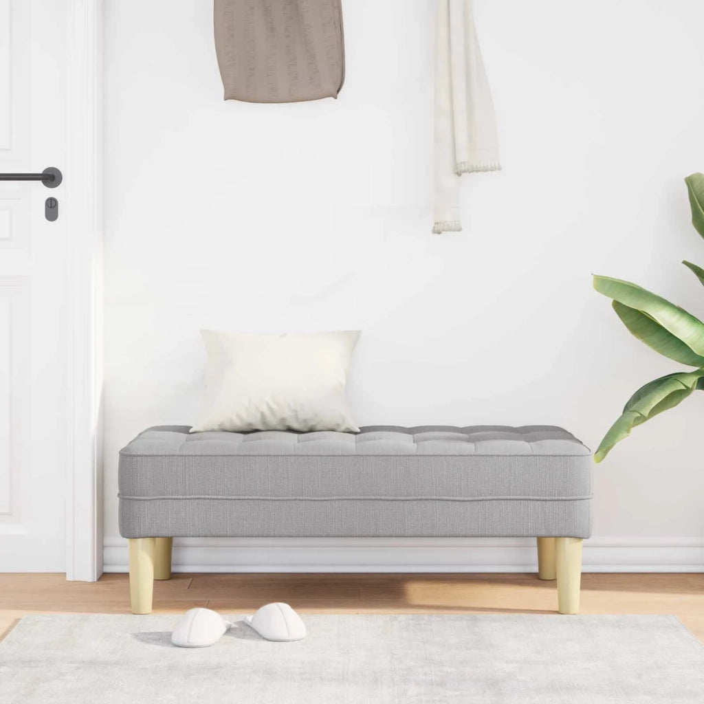 panchina con cuscino Grigio Nuvola 113 x 57 x 39 cm Tessuto 42001944