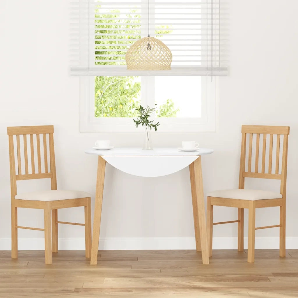 Sedie da Pranzo con Cuscini 2 pz in Legno Massello di Hevea 4102427