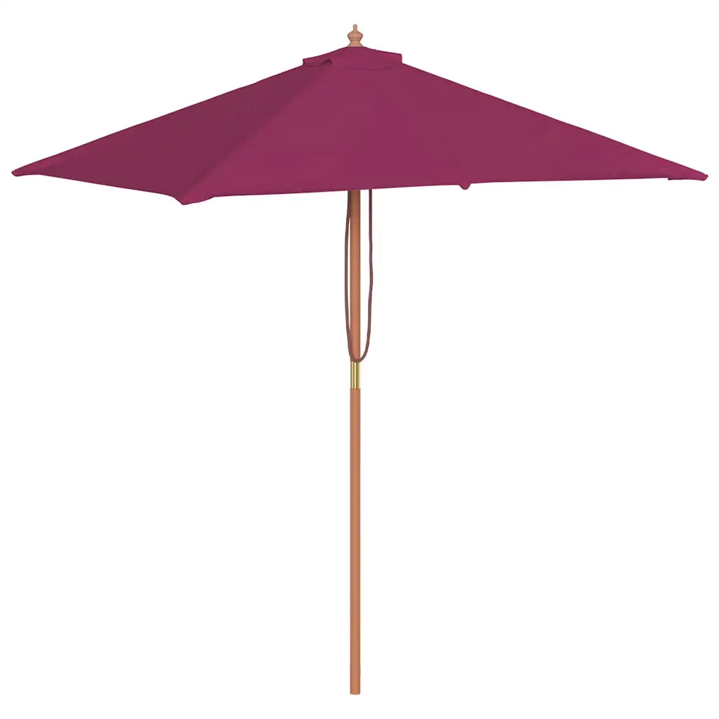 Ombrello | Parasolne da Esterni Palo in Legno 150x200 cm Rosso Bordeaux