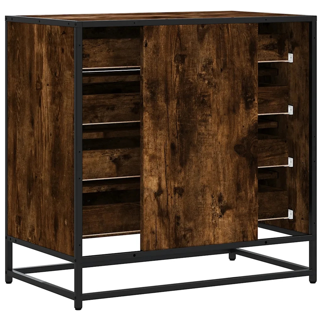 vidaXL Cassettiera Rovere Fumo 70x41x70 cm in Legno Multistrato