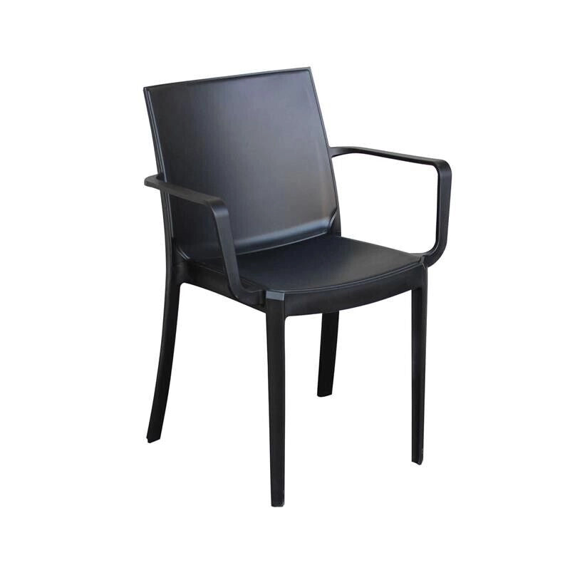 POLTRONA VICTORIA IN PLASTICA ANTRACITE 55 X 58 X H82 CM