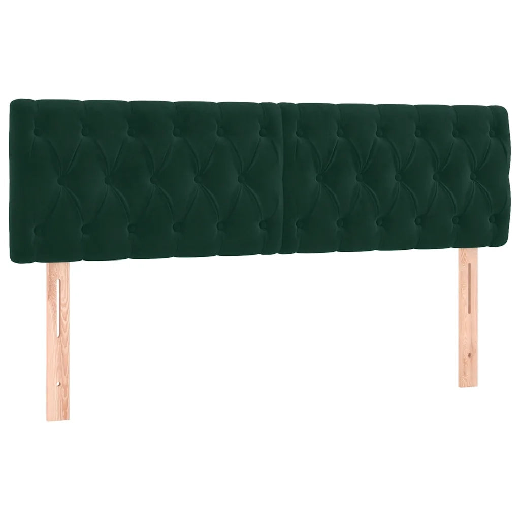 Giroletto a Molle con Materasso Verde Scuro 160x200 cm Velluto 3131150