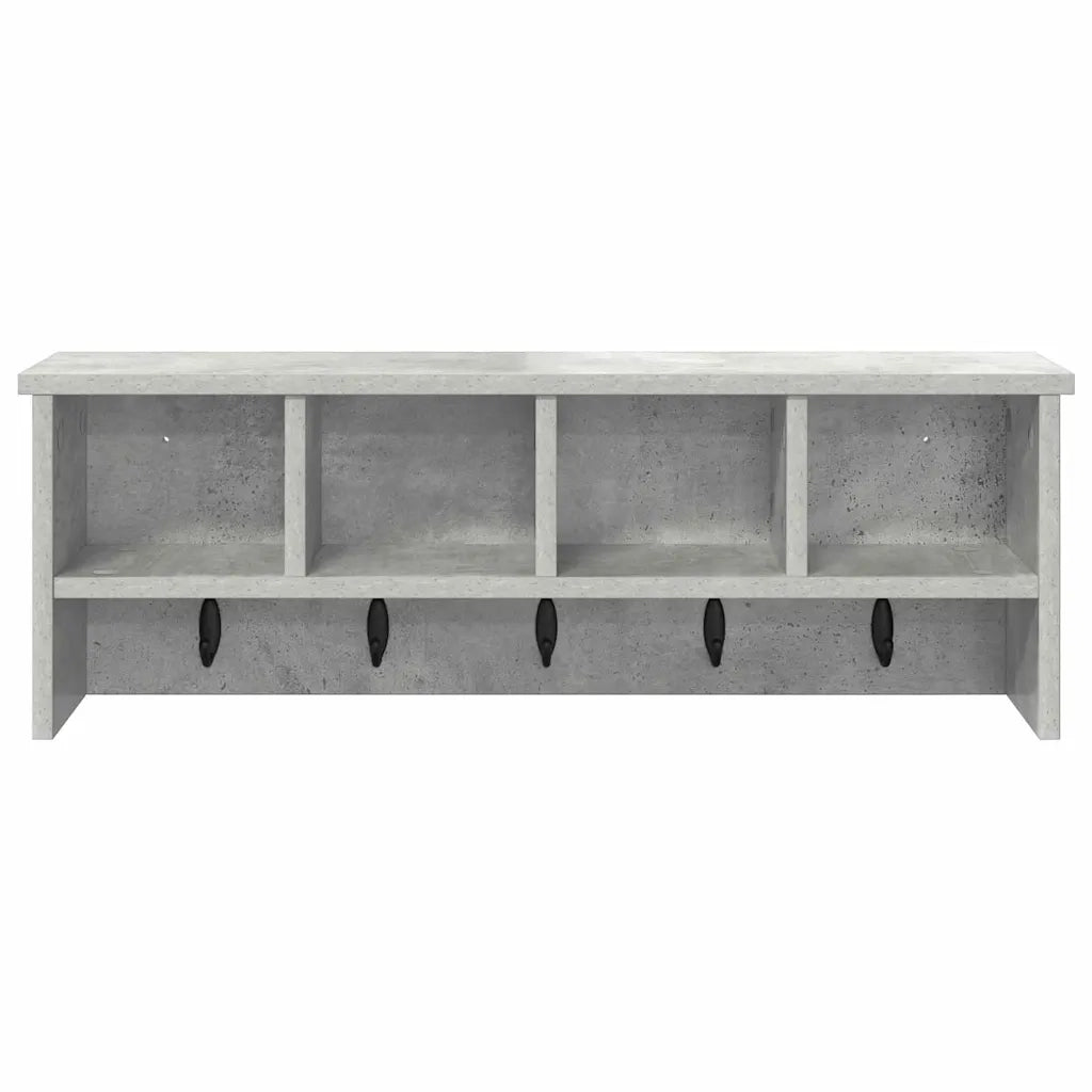 Appendiabiti a muro Grigio cemento 75 x 16 x 26 cm CFW2071886