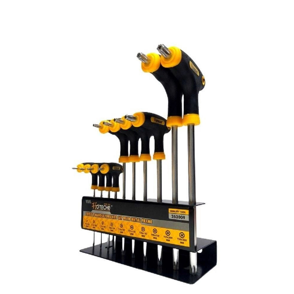 Trade Shop - Set 10 Pz Chiavi Torx Con Impugnatura A T Cacciaviti Manico Antiscivolo 262009 -