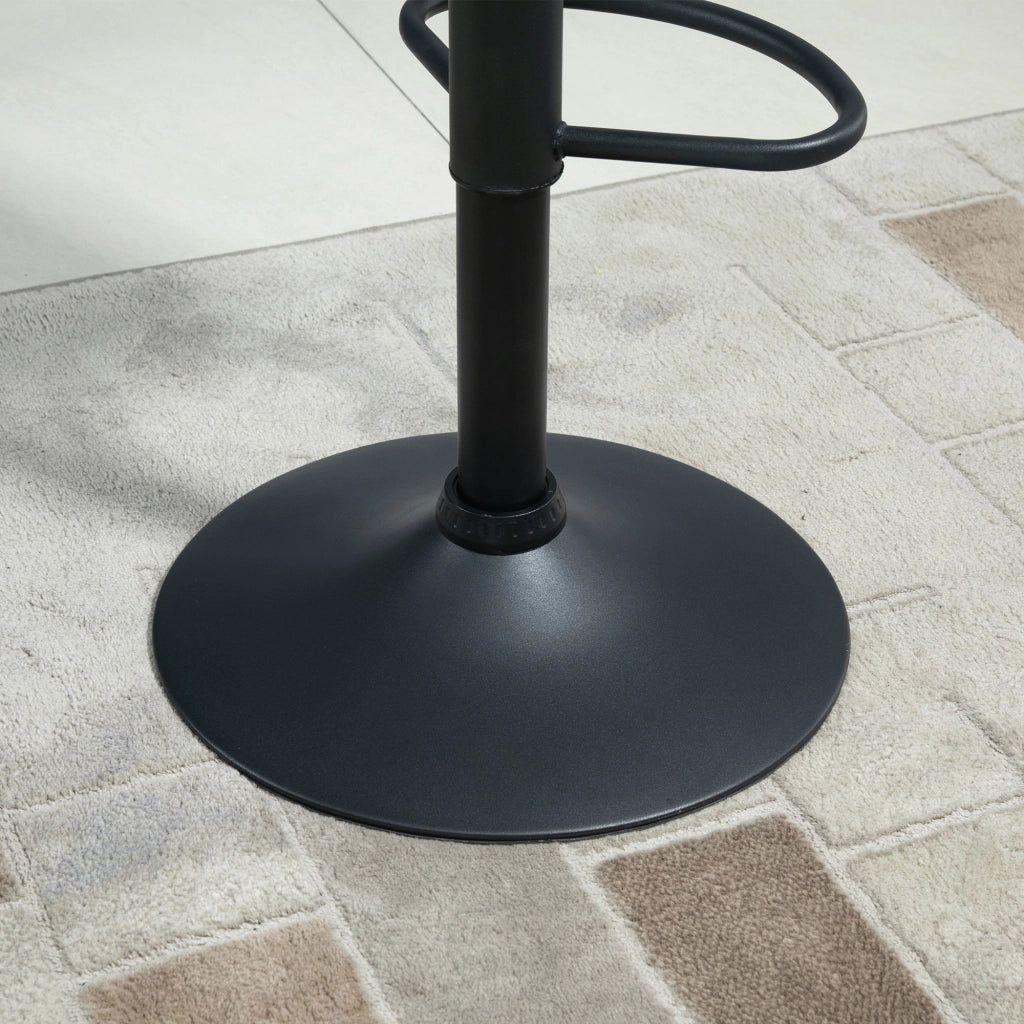 EasyComfort Set 2 Sgabelli da Bar, Altezza Regolabile con Base in Metallo e Seduta in Velluto, Sgabelli Moderni con Schienale e Poggiapiedi, 46x48x83-104cm, Verde