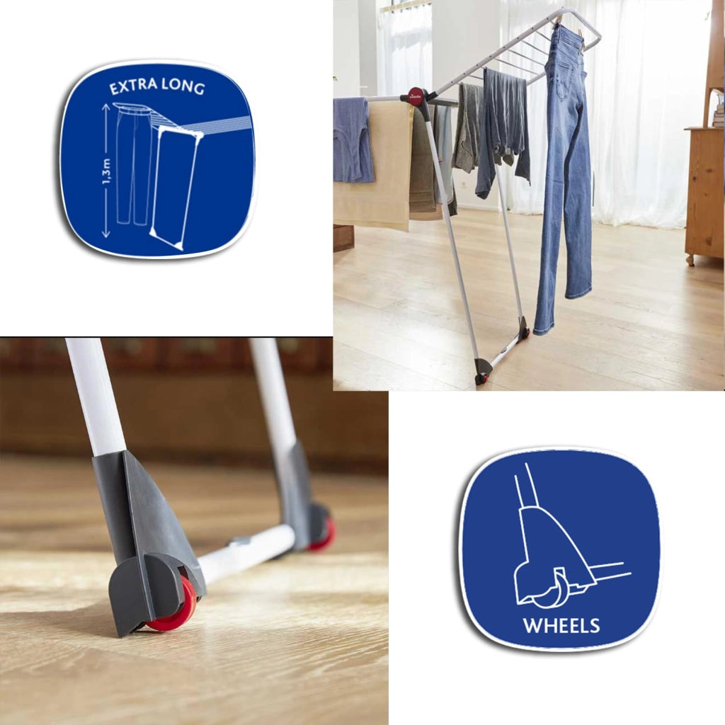 Stendino Infinity Flex Plus in Acciaio Verniciato Estensibile Fino a 2