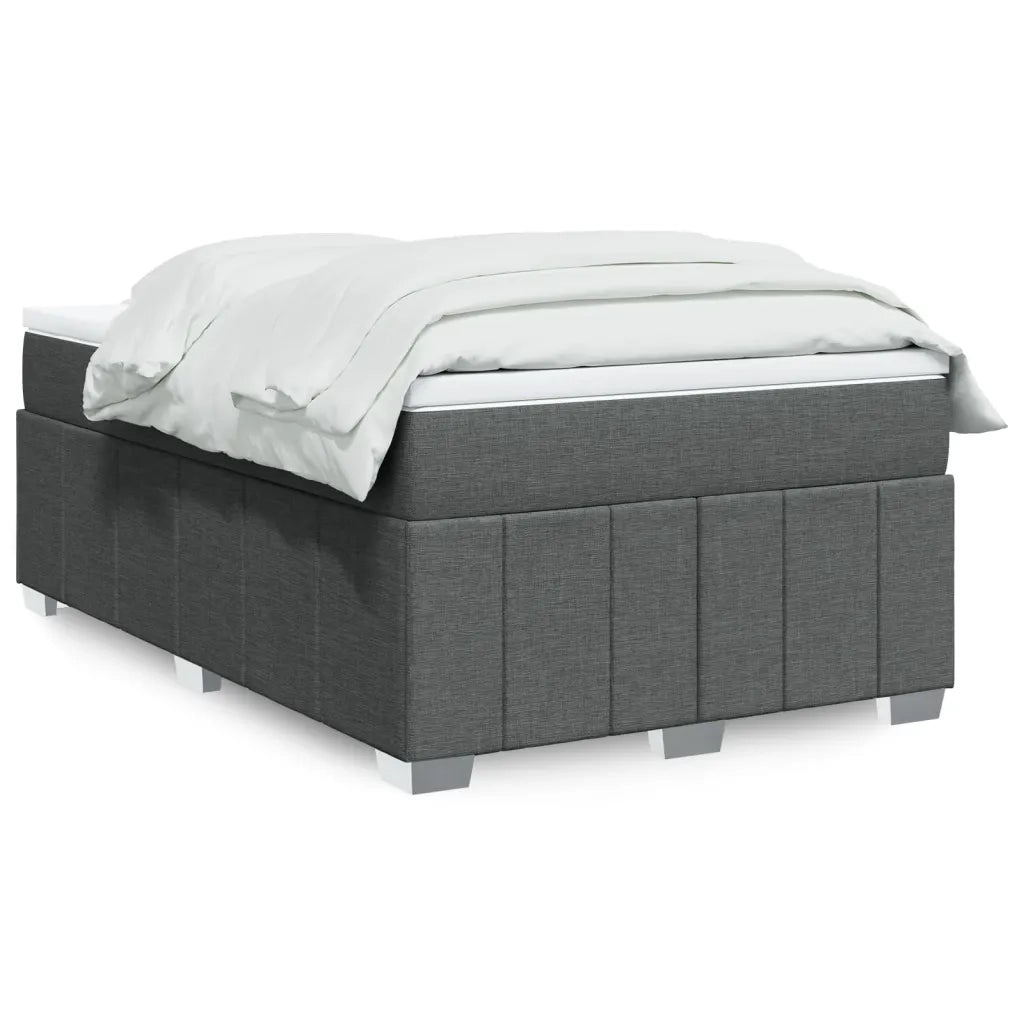 Giroletto a Molle con Materasso Grigio Scuro 120x190cm Tessuto