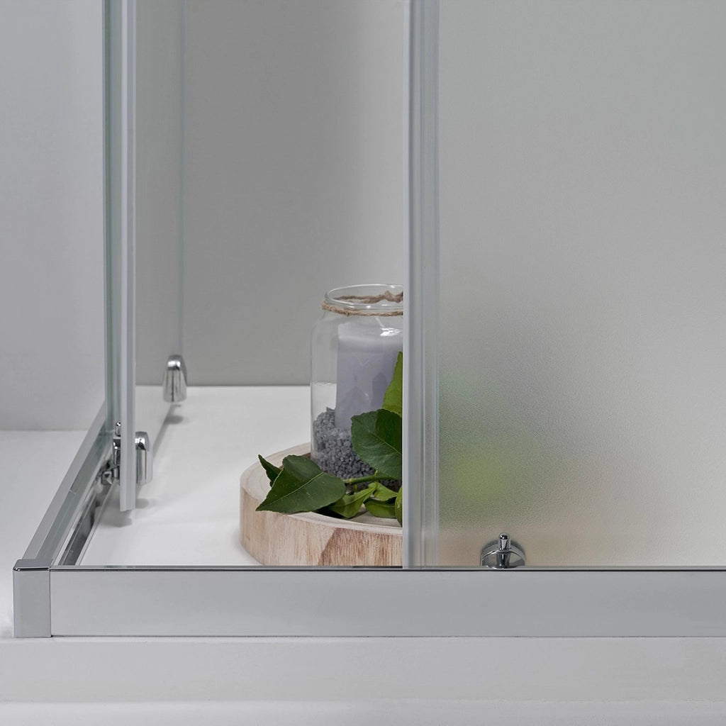 BOX DOCCIA ELITE ANGOLARE 80x90 CM SCORREVOLE OPACO