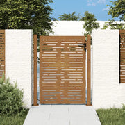 Cancello da giardino 100x125 cm in acciaio Corten design quadrato 153252