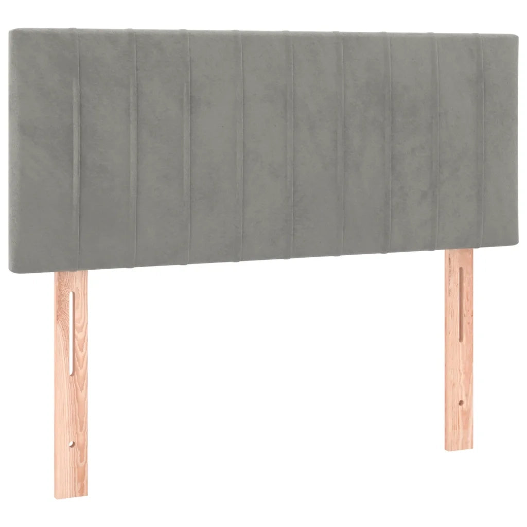 Testiera Grigio Chiaro 90x5x78/88 cm in Velluto