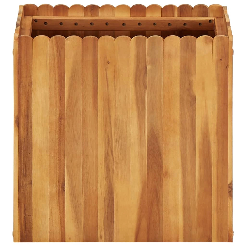 Fioriera rialzata per piante e fiori giardino 50 x 30 x 50 cm legno massello di acacia 02_0001068