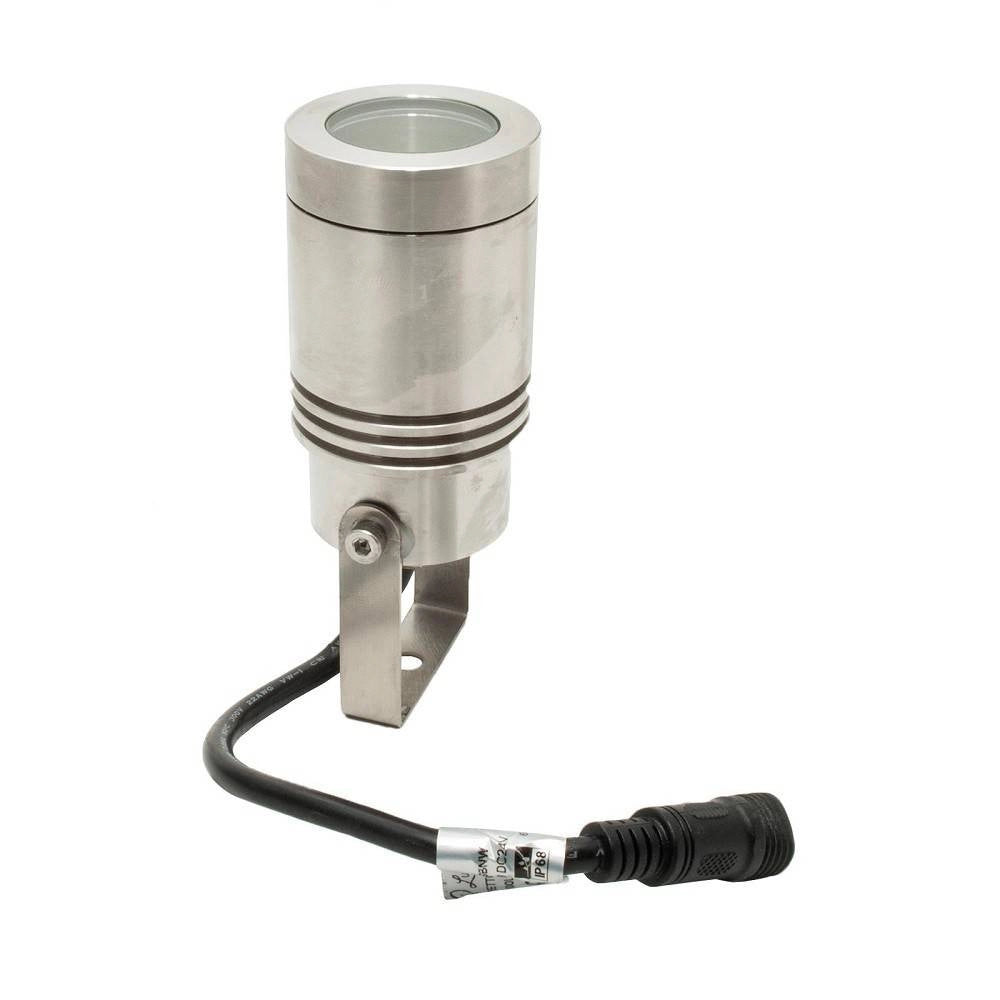 Trade Shop - Mini Faretto Led 24v Ip68 Rgb 4000k Staffa Orientabile 8w Dmx Rgbw Luce Giardino -