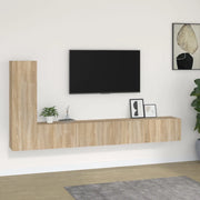 Set di Mobili Porta TV 3 pz-Set di 3 Credenza per TV Rovere Sonoma in Legno Multistrato 863271
