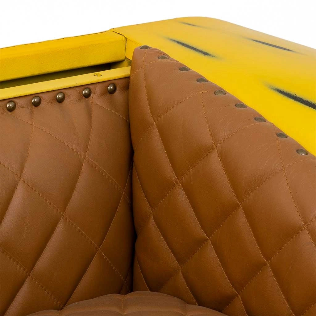 Divano auto giallo 154x76x70