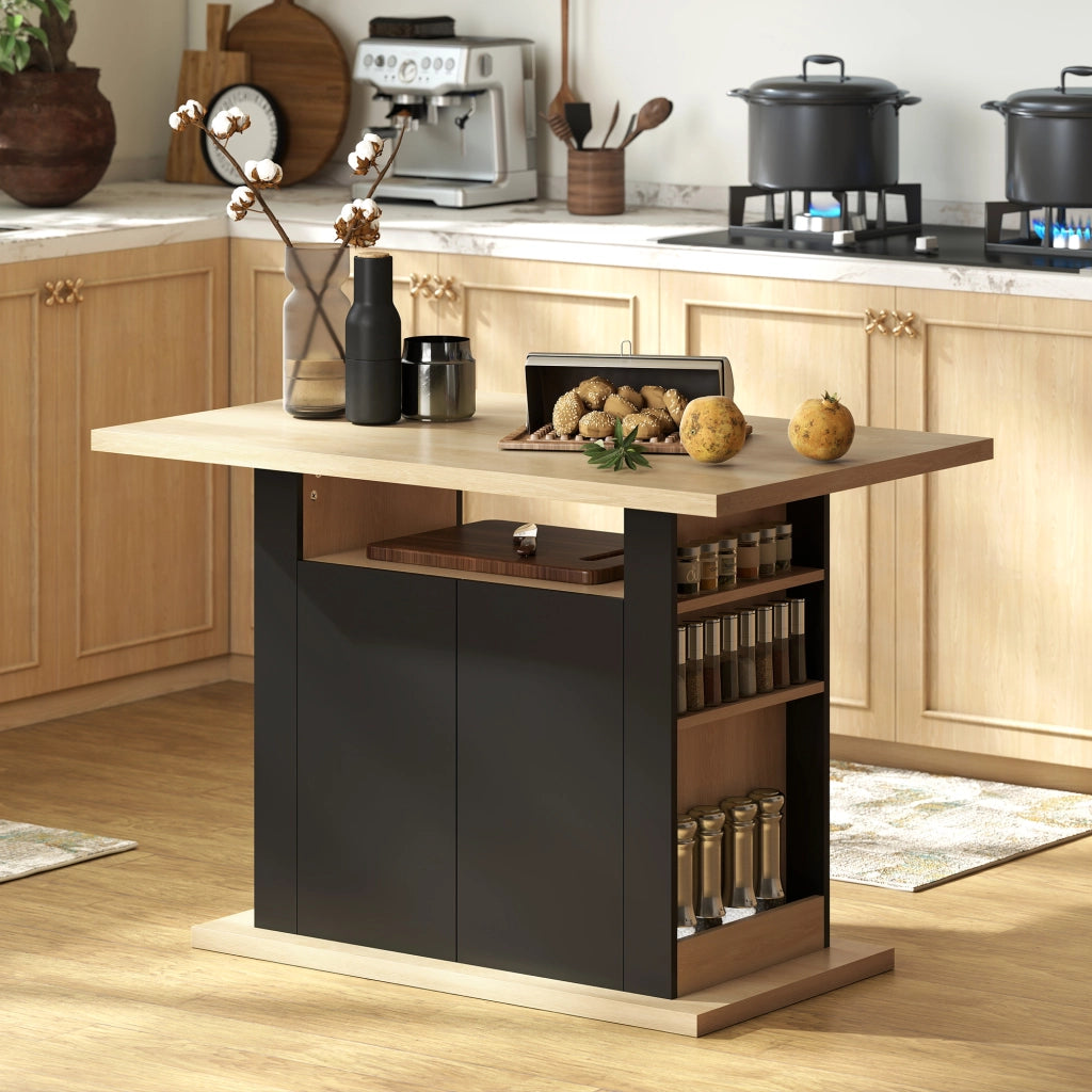 Tavolo da pranzo allungabile ¨C zephmum ¨C Nero, Legno, 110x70x75.5 cm