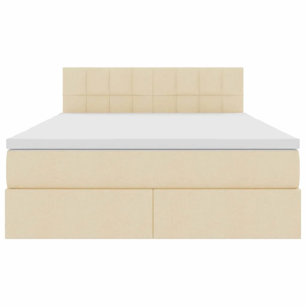 Letto con contenitore e materasso Crema 140 x 190 cm 3370510