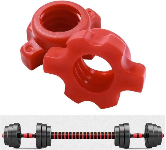 Haltermoressi 2 pezzi - Spinlock con freno di sicurezza - Antiscivolo - Sicuro - Disegno a filo profondo/preciso - Materiale PVC di alta qualità - Materiale per pesi