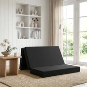 Divano Letto Pieghevole 140 x 67 x 45 cm Nero 900222
