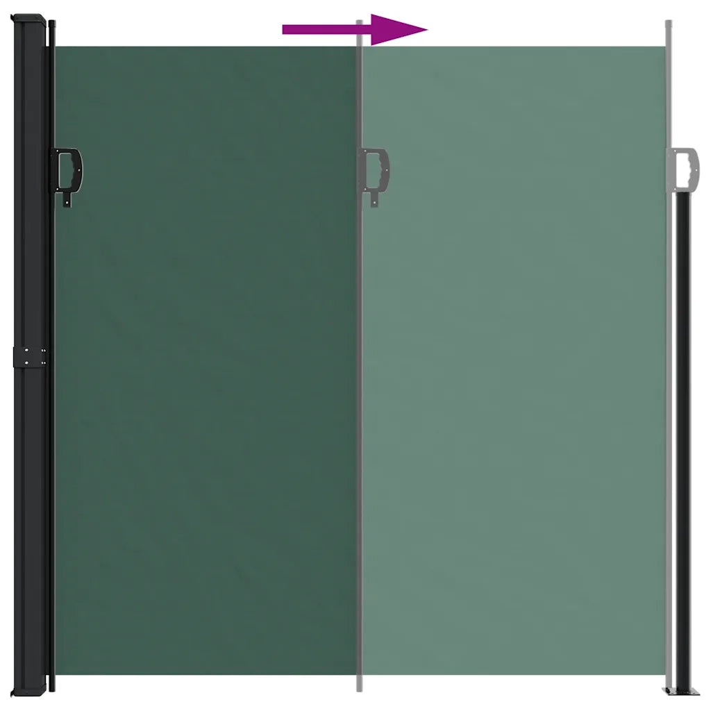 Tenda da Sole Laterale Retrattile Verde Scuro 200x500 cm 4004470