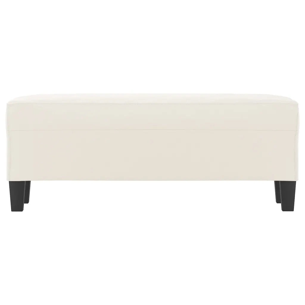 Panca-Sgabello beige 100x35x41 cm in Microfibra
